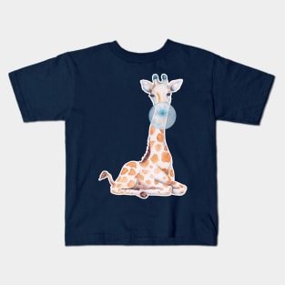 Bubblegum Giraffe Kids T-Shirt